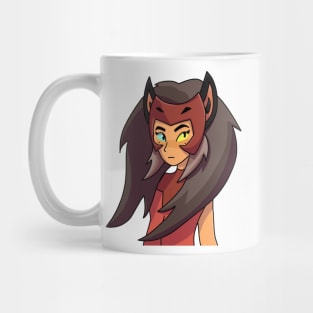 Trying on her crown (transparent background) Mug